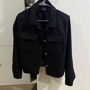 H&M Black Cropped Blazer Jacket